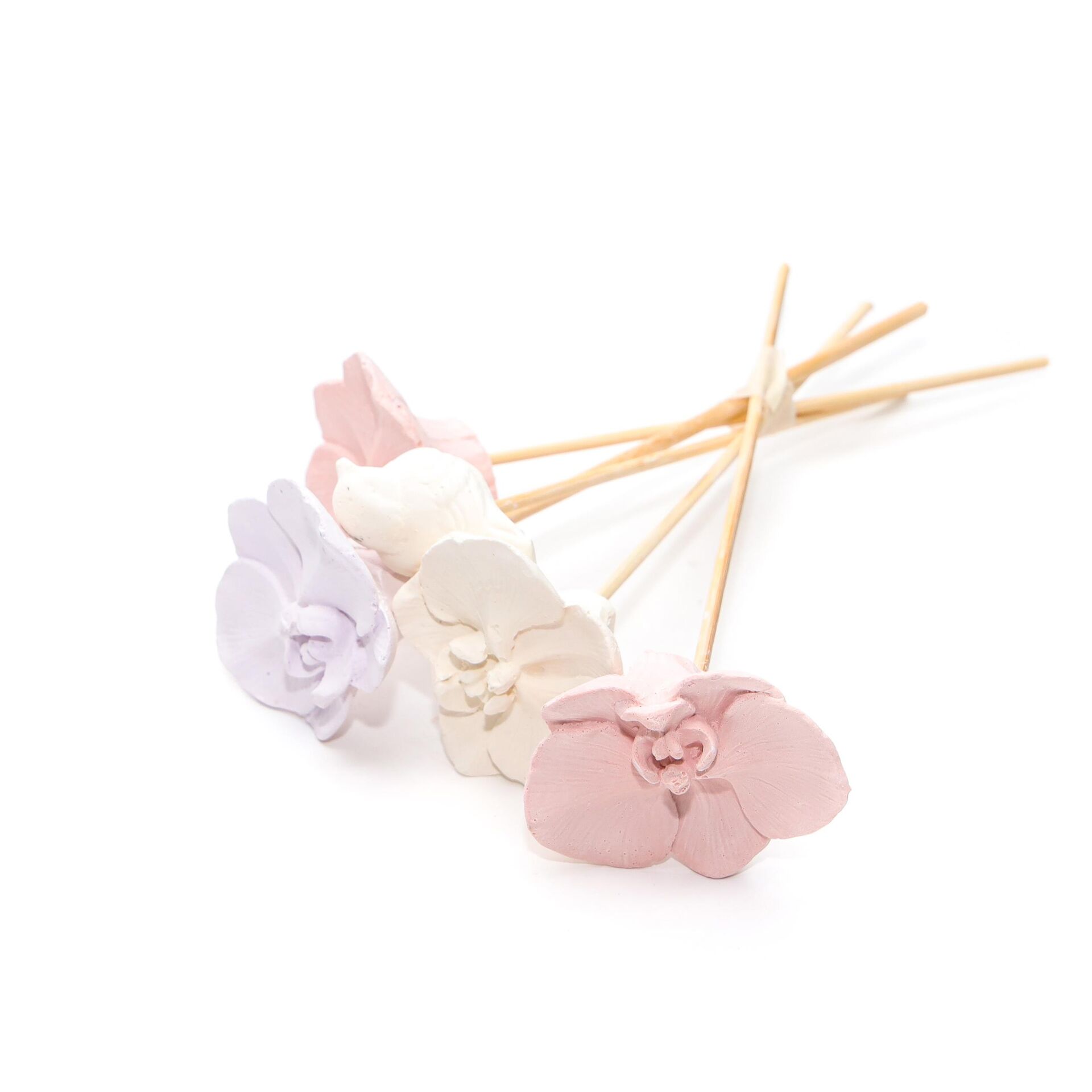 Dekoratif Bambu Çubuklu Koku Yayan Büyük Çiçekler-Pembe Set