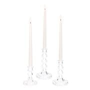 20 cm Kristal Şamdan Mumluk ve Mum Seti (Tekli)
