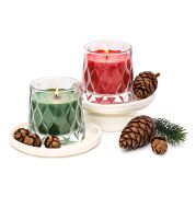 Yılbaşı Kristal Cam Bardak Kırmızı Spice Orange Kokulu Vegan Mum