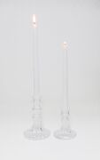 2li Kristal Cam Şamdan Mumluk ve Mum Seti