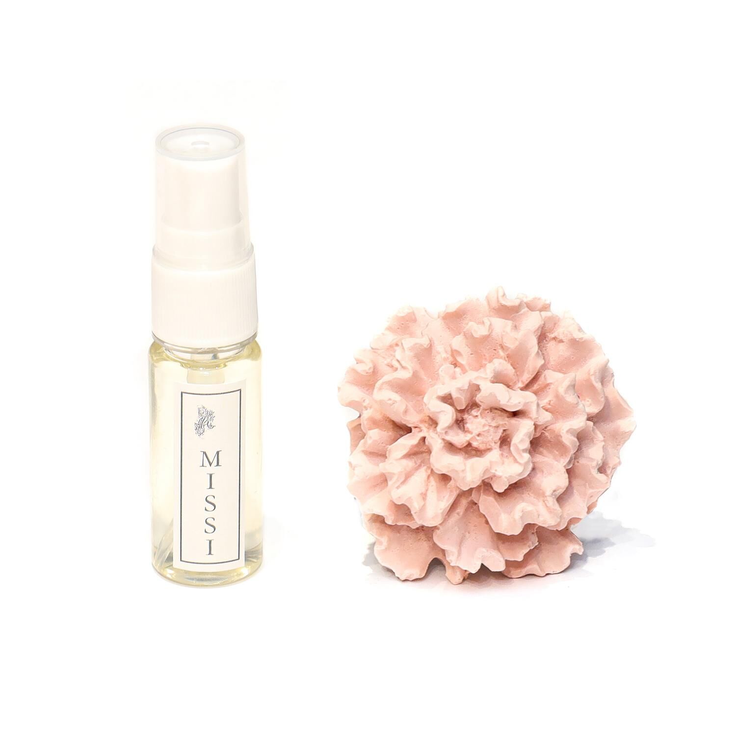 Pembe Karanfil Taşlı Vanilya Sandal Araba/Araç Kokusu (20 ml esans ile birlikte)