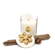 Yılbaşı Gold Kar Tanesi Seramik Taş Kapaklı  Apple&Cinnamon Vegan Mum