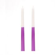 2li Degrade Mor Konik Şamdan Mum Seti