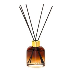 130 ml Degrade Kahverengi Cam Şişe Bambu Çubuklu Oud Vanilya Oda Kokusu