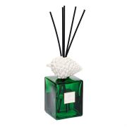 Yılbaşı 500 ml Yeşil Cam Şişe Kozalak Seramik Taşlı Bambu Çubuklu Spice Orange Oda Kokusu