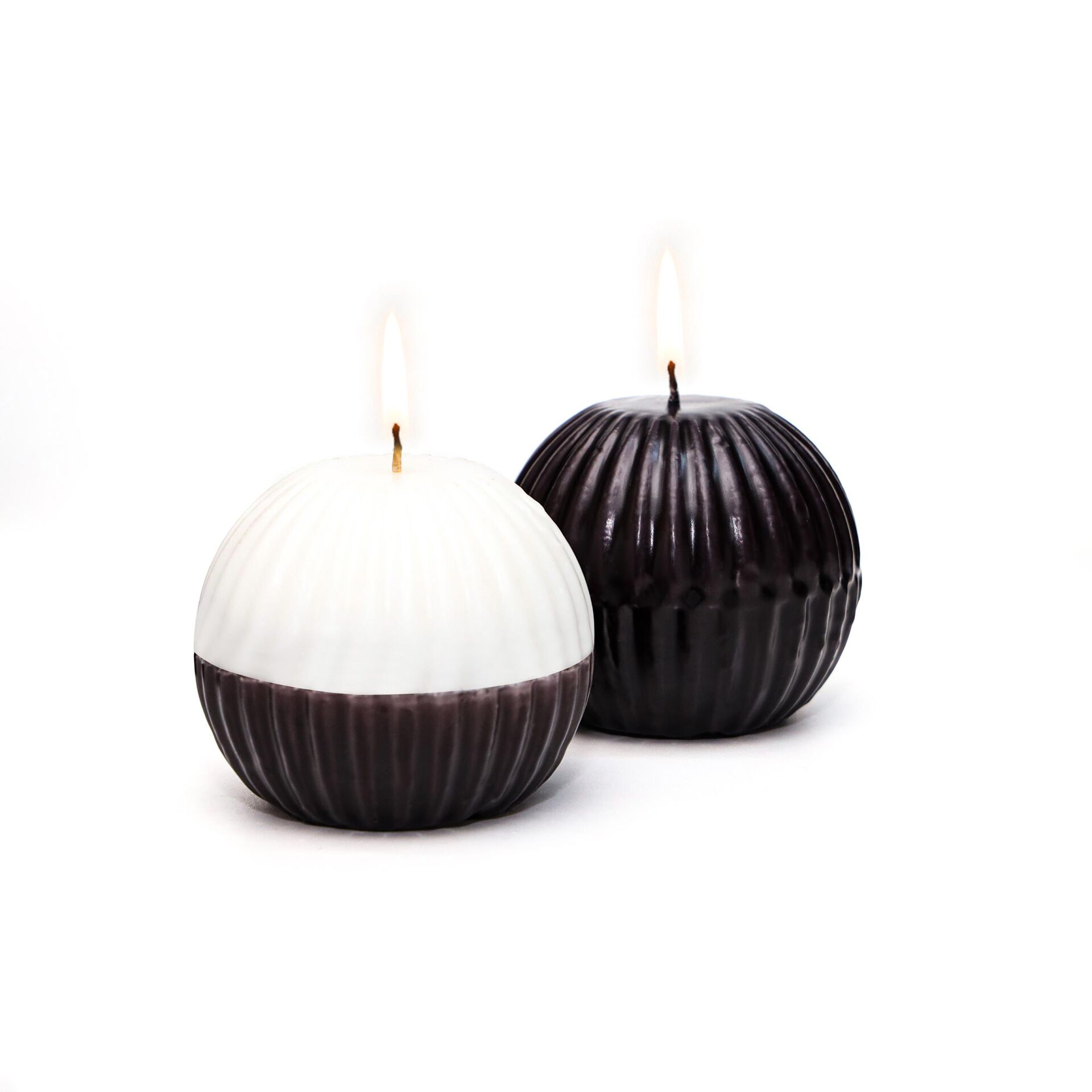 2li Fitilli Degrade Siyah Top Mum Seti (8 cm)