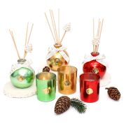 230 ml Yeşil Golden Glow Apple& Cinnamon Oda Kokusu Ve Mumluk Hediye Seti