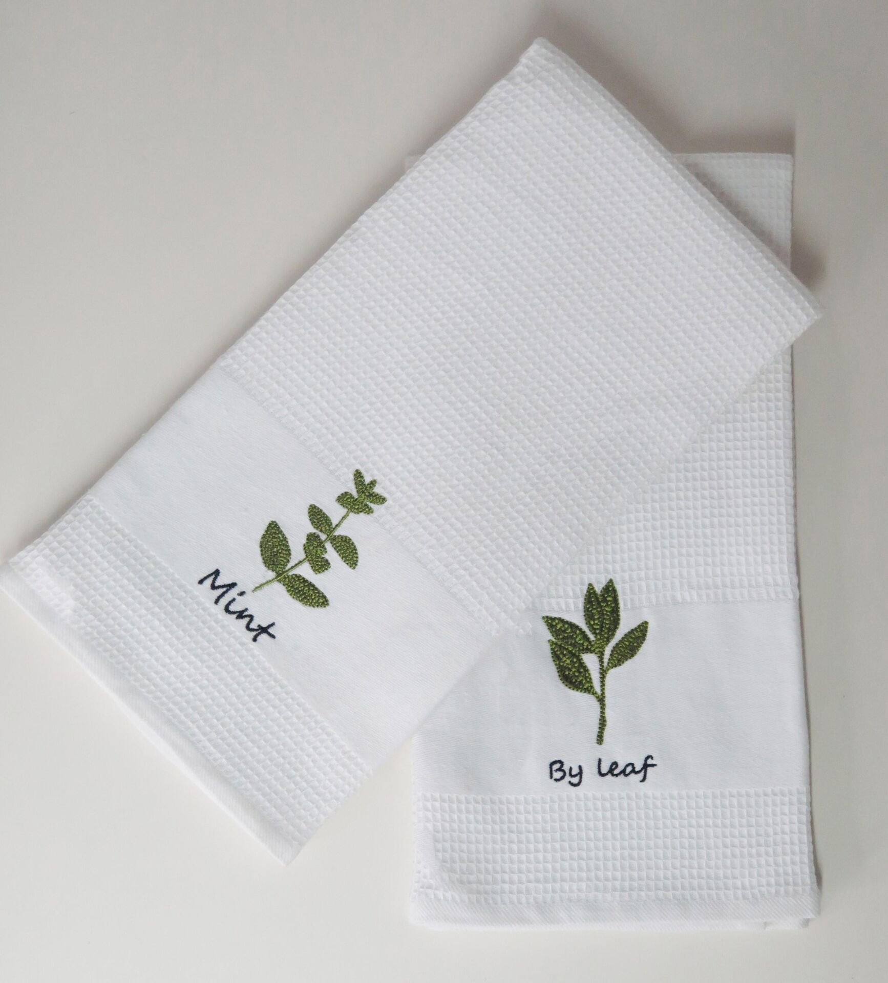 2'li Mınt & By Leaf Nakışlı Kurulama Bezi