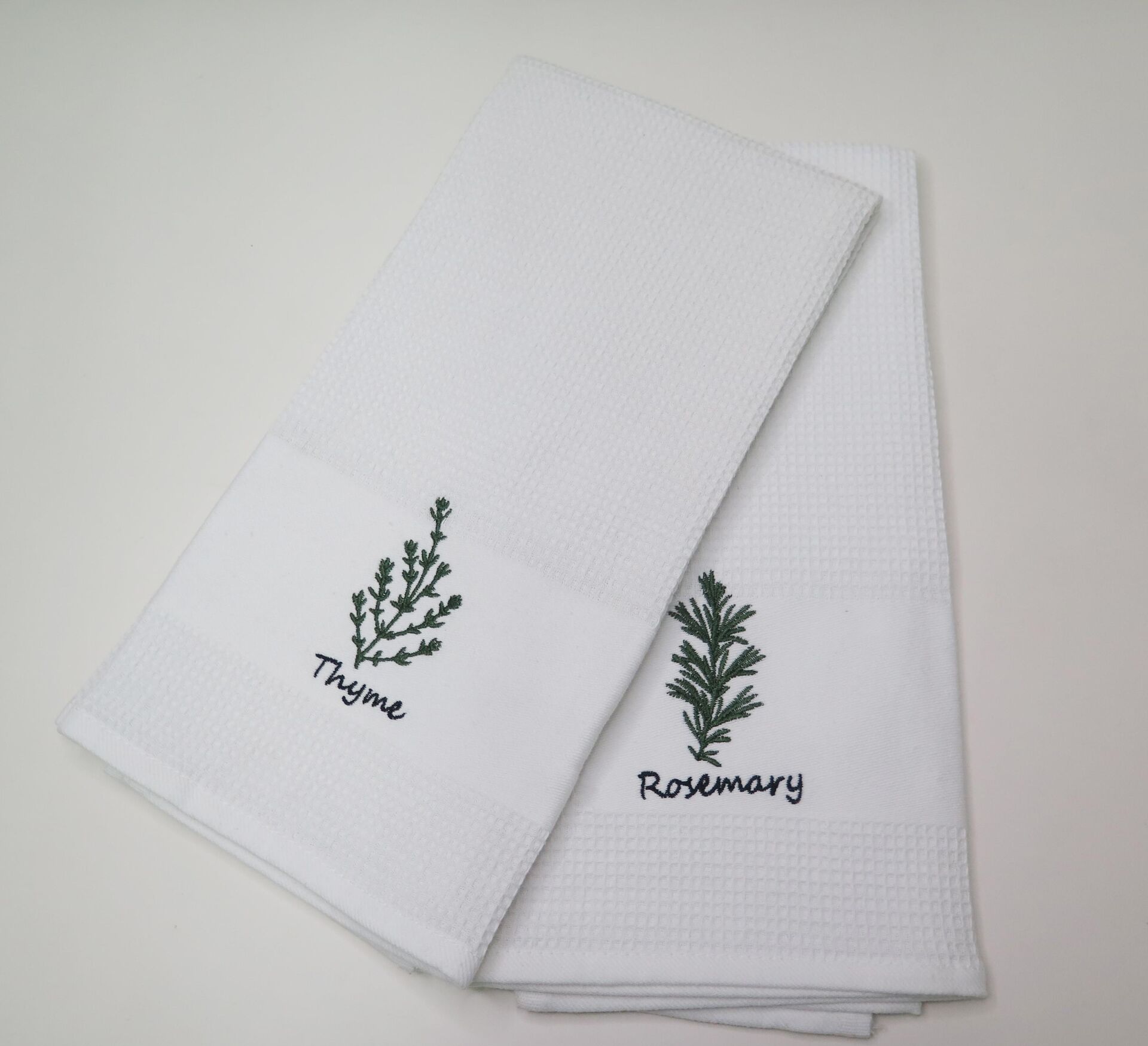 2'li Rosemary & Thyme Nakışlı Kurulama Bezi