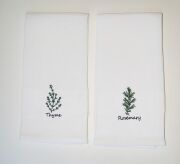 2'li Rosemary & Thyme Nakışlı Kurulama Bezi