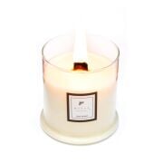 Büyük Üfleme Cam Ahşap Fitilli Dark Amber Vegan Mum (380 gr)