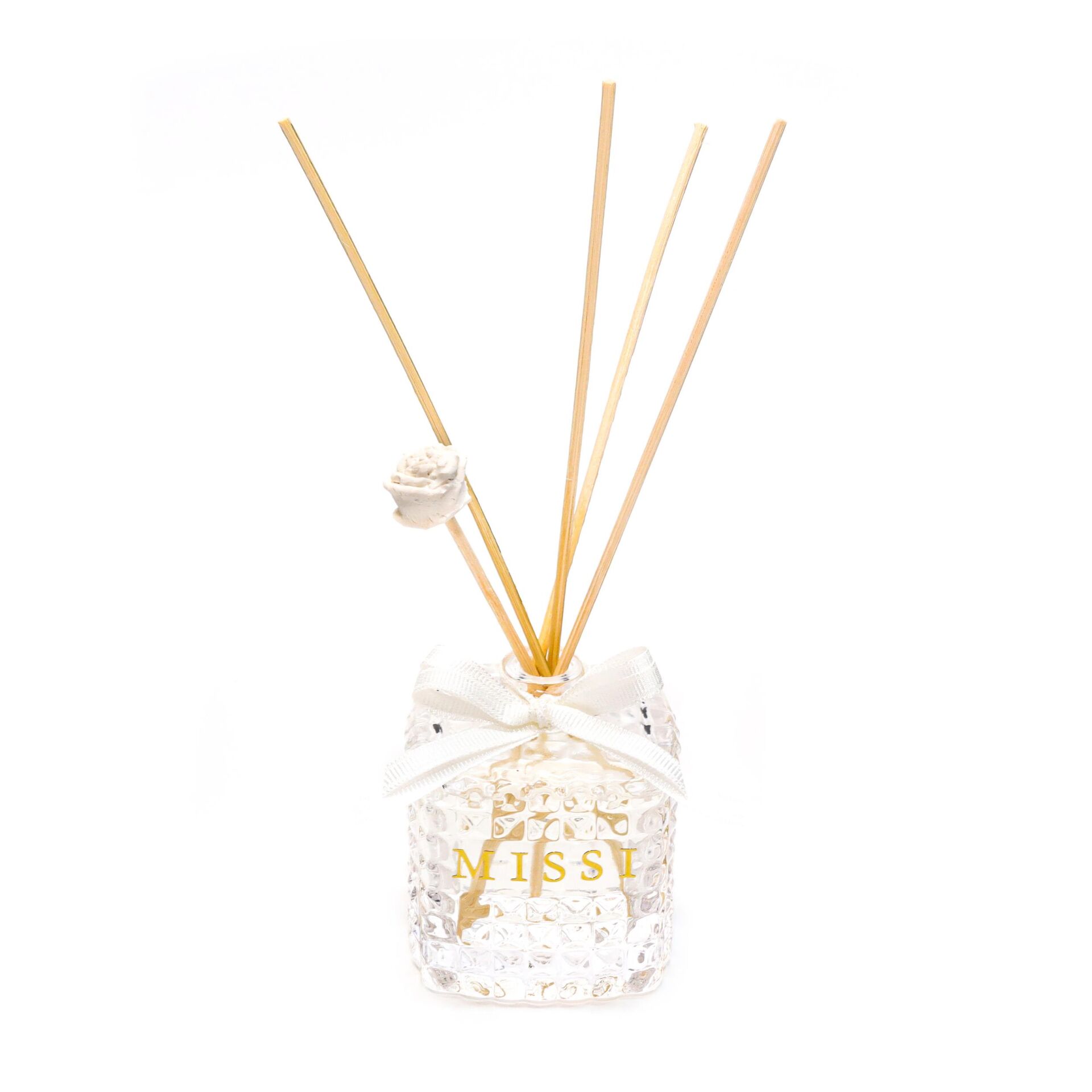 100 ml Oval Kristal Şişe Amber Çiçeği Oda Kokusu