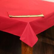 Kırmızı Pamuklu Masa Örtüsü (140x180)