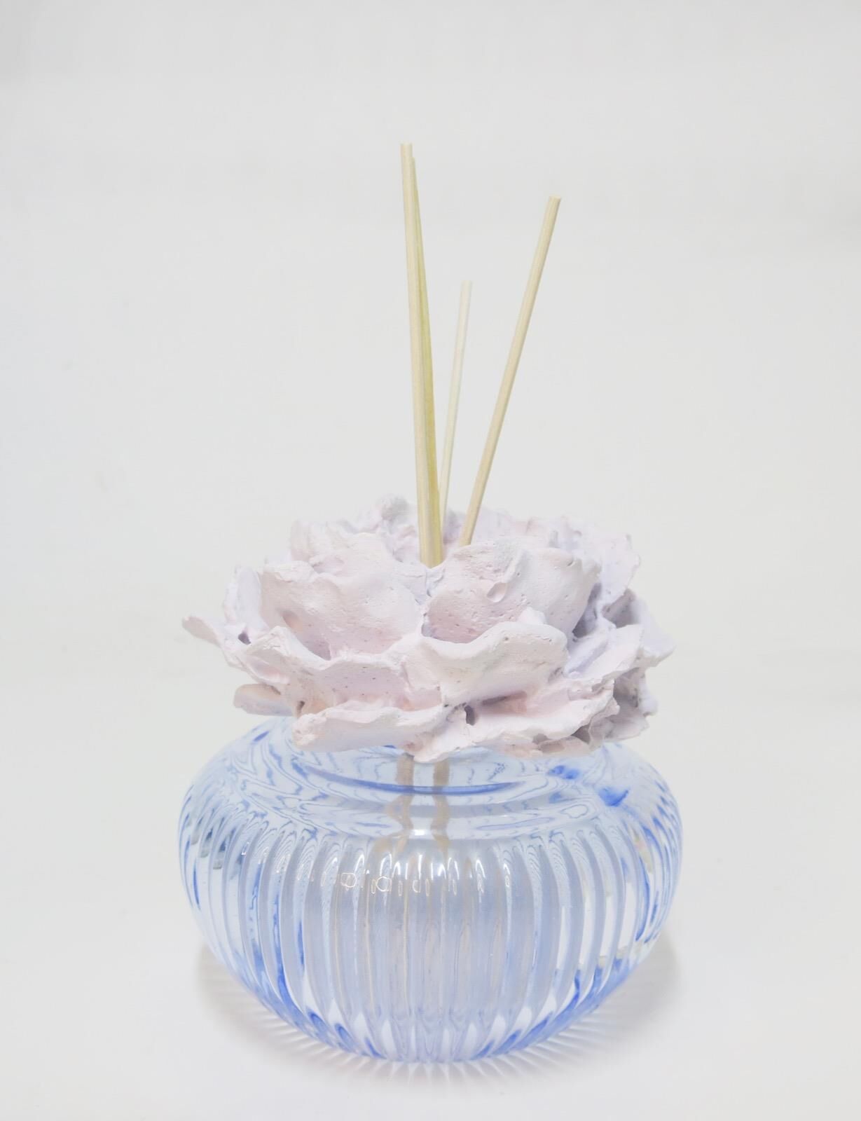 Kristal Şişe Mavi Gül Taşlı Yasemin Sandal  Oda Kokusu