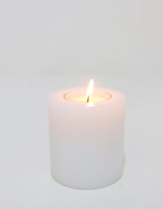 7X8 cm Düz Kesim Blok Mumluk ve Tealıght Seti