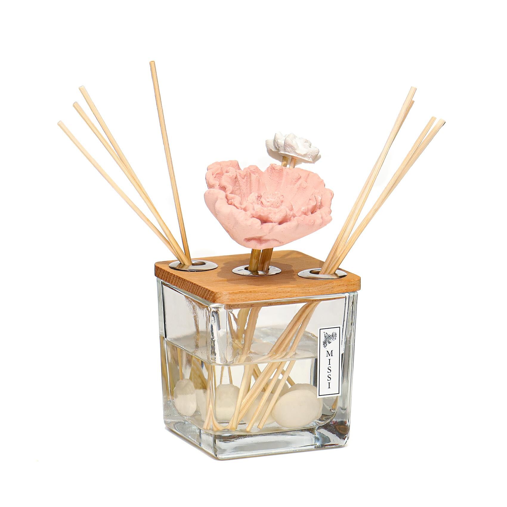 250 ml Dekorlu Masif Ahşap Kapaklı Dark Amber Oda Kokusu