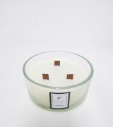 Large Yuvarlak Cam Ahşap Fitilli Black Vanilya Vegan Mum(çap:16 cm)