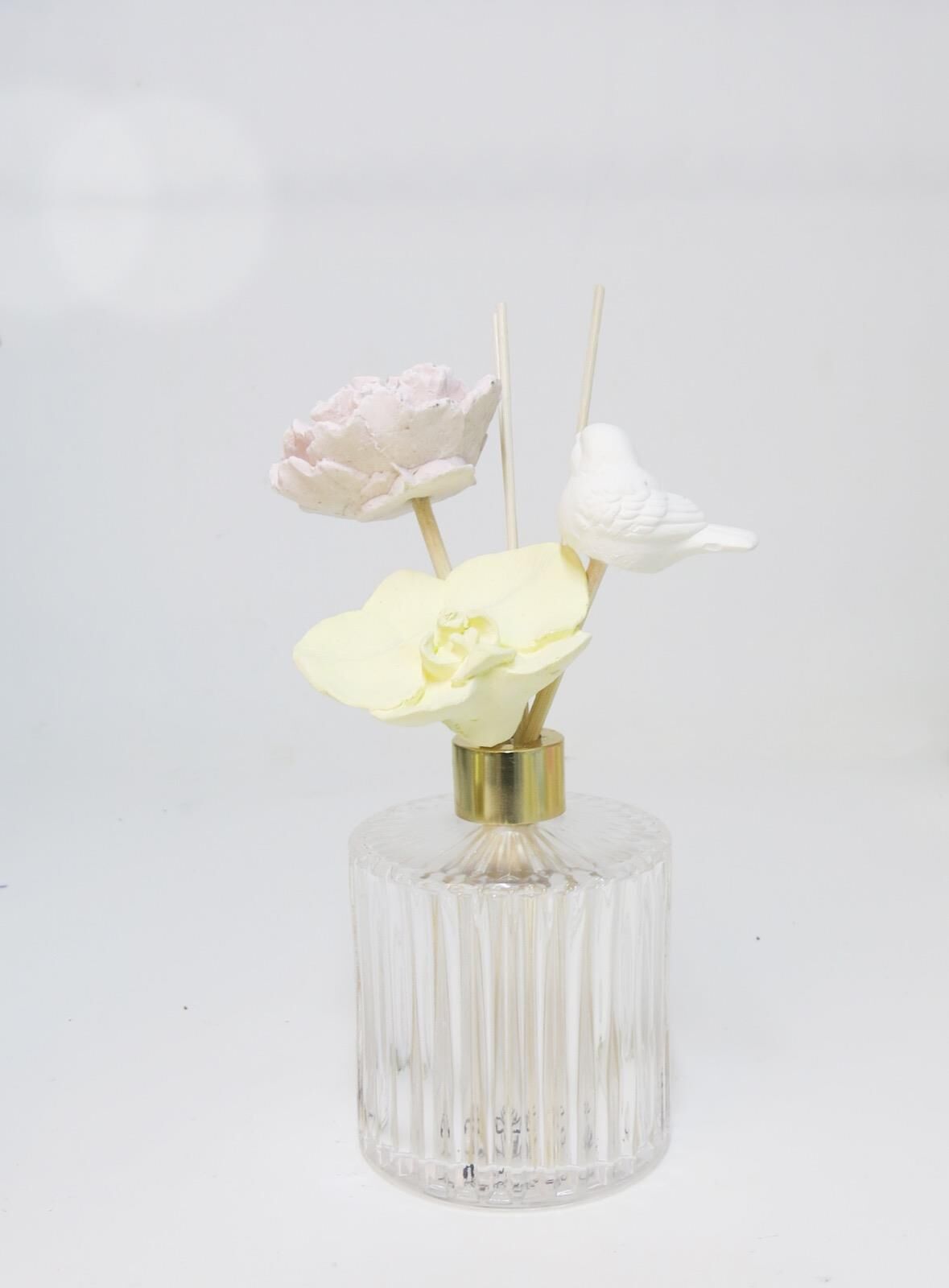 350 ml Fitilli Cam Şişe Amber Çiçeği Oda Kokusu