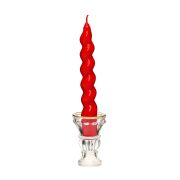 Yılbaşı 2li Twirl Glow Kırmızı Şamdan Mum Seti (18 cm)