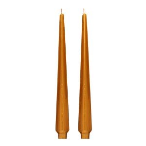 Yılbaşı 2 Li Gold Piramit Şamdan Mum Seti-33 Cm