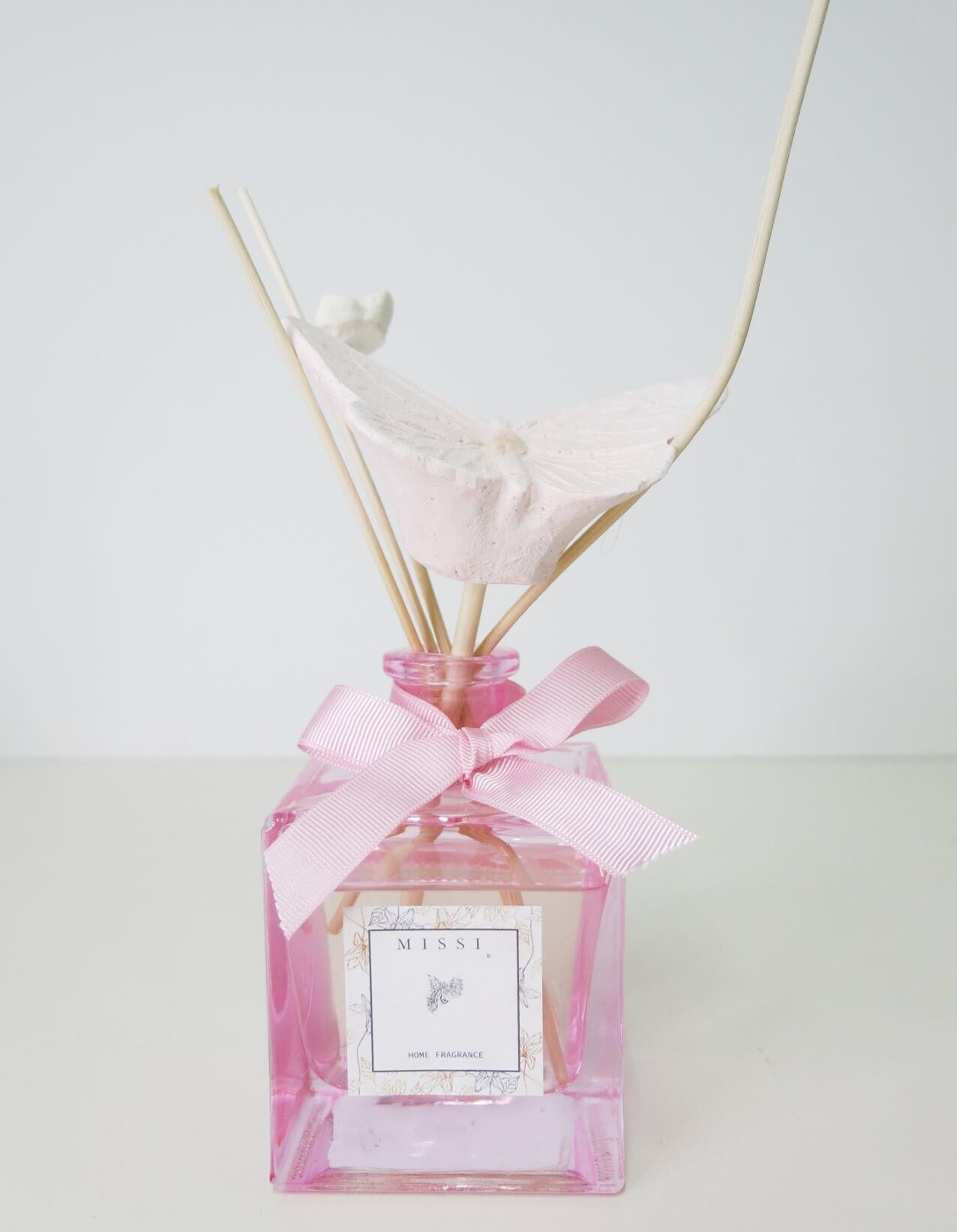 220 CC PEMBE ŞİŞE KELEBEK TAŞLI IRIS PUDRA ODA KOKUSU