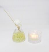 MİSSİ KRİSTAL CAM DARK AMBER ODA KOKUSU VE MUMLUK SETİ