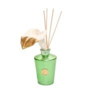 130 ml Yeşil Golden Glow Gala Çiçek Taş Çubuklu Oud Vanilya Oda Kokusu