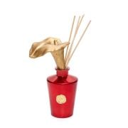 130 ml Kırmızı Golden Glow Gala Çiçek Taş Çubuklu Black Vanilya Oda Kokusu