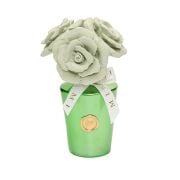130 ml Yeşil Golden Glow Gri Gül Demeti Taşlı White Jasmine Oda Kokusu