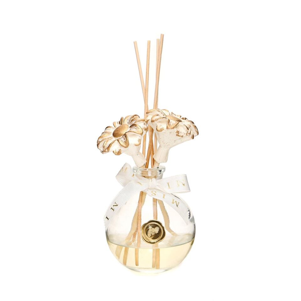 230 ml Gold Seramik Taşlı Bambu Çubuklu Black Vanilya Oda Kokusu