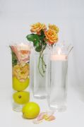 MİSSİ EL YAPIMI RUF YAKA CAM MUMLUK VE TEALIGHT SETİ