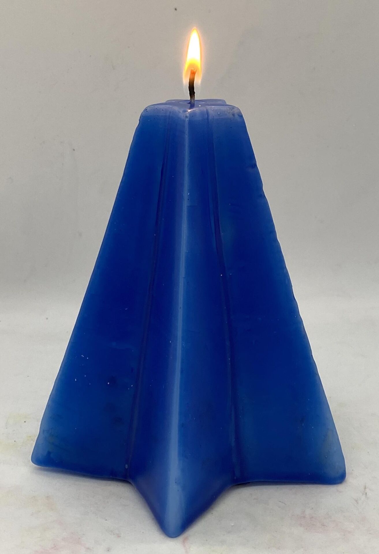 MİSSİ SAKS MAVİSİ YILDIZ PİRAMİT MUM