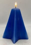 MİSSİ SAKS MAVİSİ YILDIZ PİRAMİT MUM