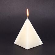 Dekoratif Ekru Piramit Mum