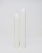 2li Ekru Kalın Şamdan Mum Seti (3,5 cm çap)