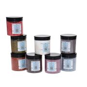 Oud Vanilya Kokulu Gri Yaratıcı İnci Tozu Mum (30 adet fitil ile birlikte)-250 gr