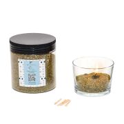 White Jasmine Kokulu Yeşil Yaratıcı İnci Tozu Mum (30 adet fitil ile birlikte)-250 gr