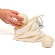 3 Adet Yün Çamaşır Kurutma Topu + 10ml Hanımeli Esansı