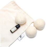 3 Adet Yün Çamaşır Kurutma Topu + 10ml Hanımeli Esansı