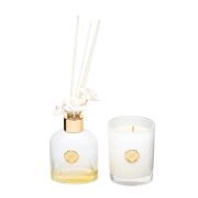 130 ml Beyaz Cam Şişe White Jasmine Oda Kokusu ve Kokulu Vegan Mum Seti