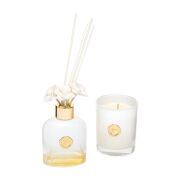 130 ml Beyaz Cam Şişe White Jasmine Oda Kokusu ve Kokulu Vegan Mum Seti