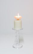 Ayaklı El Yapımı Cam Şamdan Mumluk (18 CM)