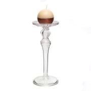 Ayaklı El Yapımı Cam Şamdan Mumluk (30 cm)