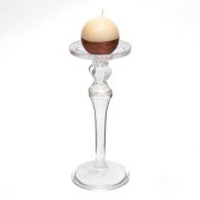 Ayaklı El Yapımı Cam Şamdan Mumluk (30 cm)