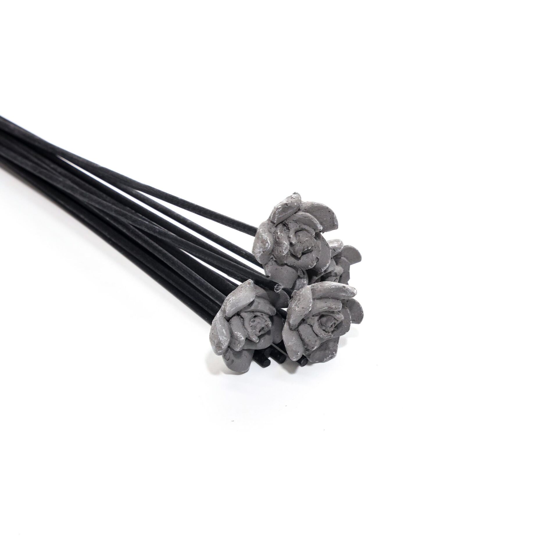 12'li Çiçek Taşlı Siyah Suni Kamış Seti