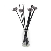 12'li Çiçek Taşlı Siyah Suni Kamış Seti