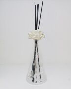 MİSSİ XL İNCE ÖZEL DOKULU CAM VAZO SİYAH UZUN ÇUBUKLU DARK AMBER ODA KOKUSU