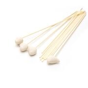 12'li Kuş Taşlı Beyaz Suni Kamış Seti