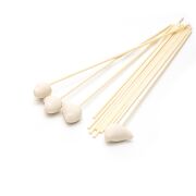 12'li Kuş Taşlı Beyaz Suni Kamış Seti