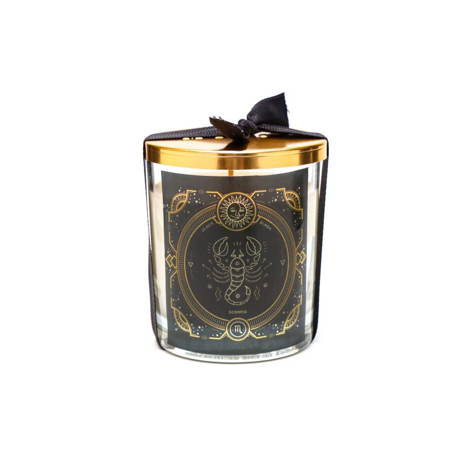 Kapaklı Akrep Burcu Kokulu Vegan Mum(140 gr)